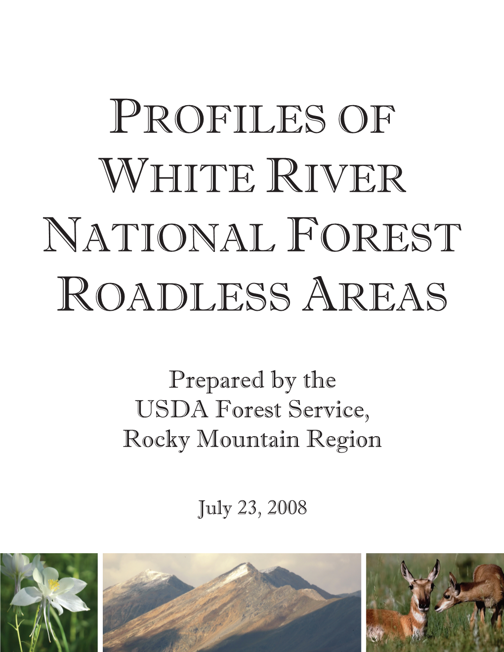 White River National Forest Roadless Areas
