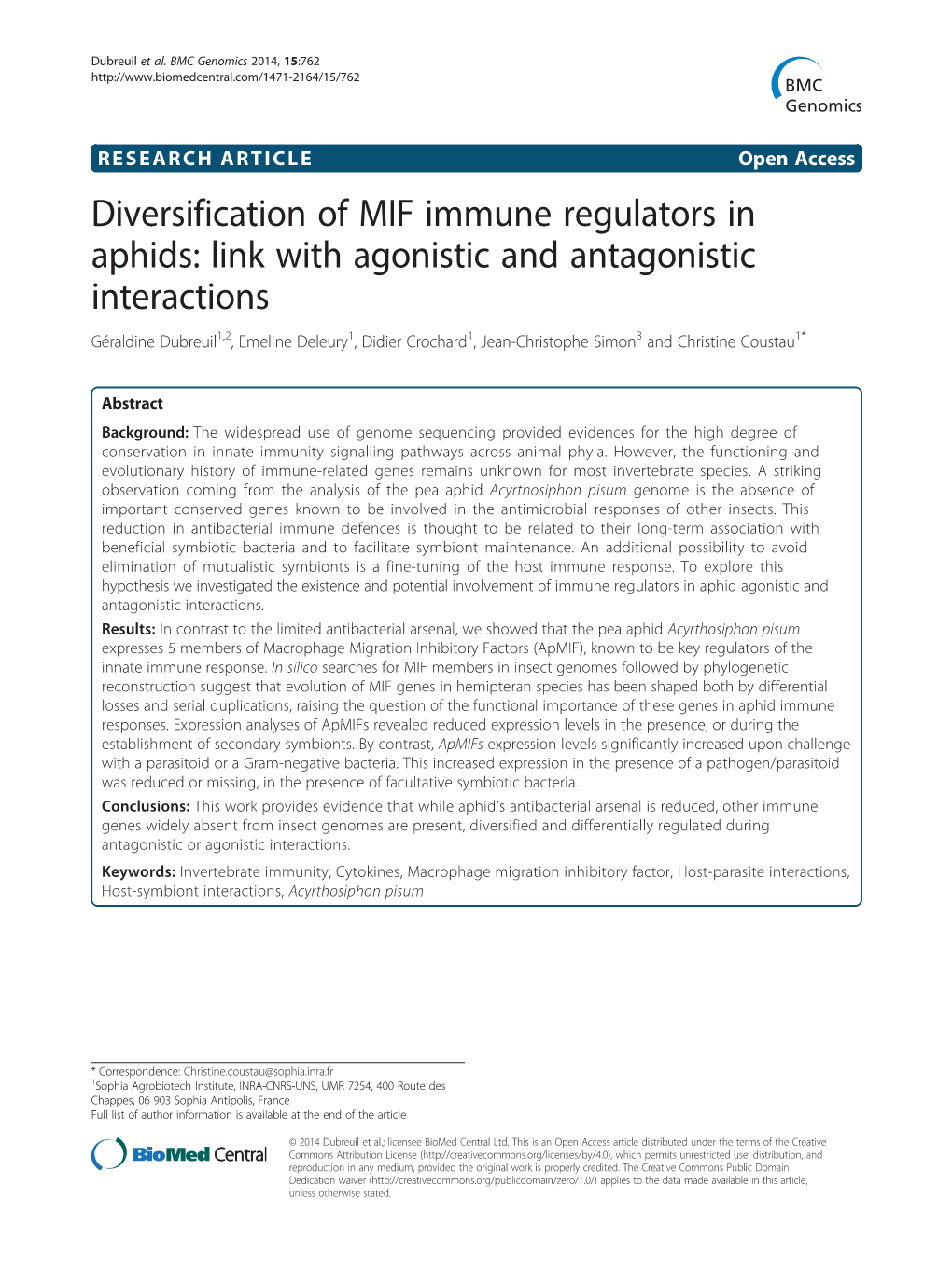 Diversification of MIF Immune Regulators in Aphids