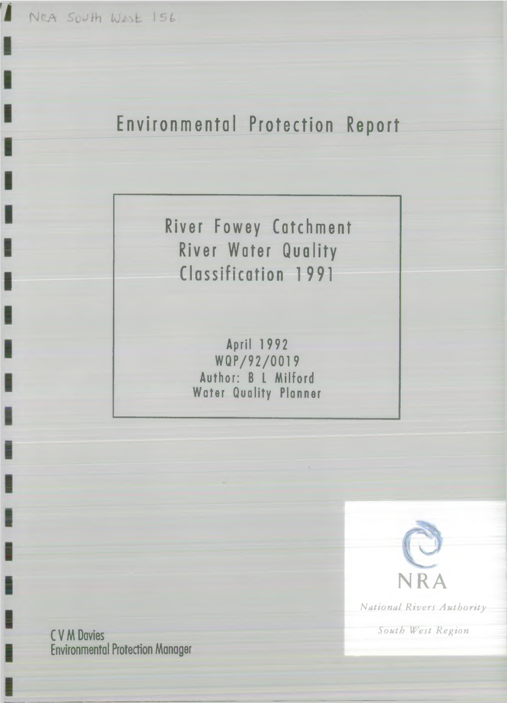 Environmental Protection Report River Fowey Catchment River Water