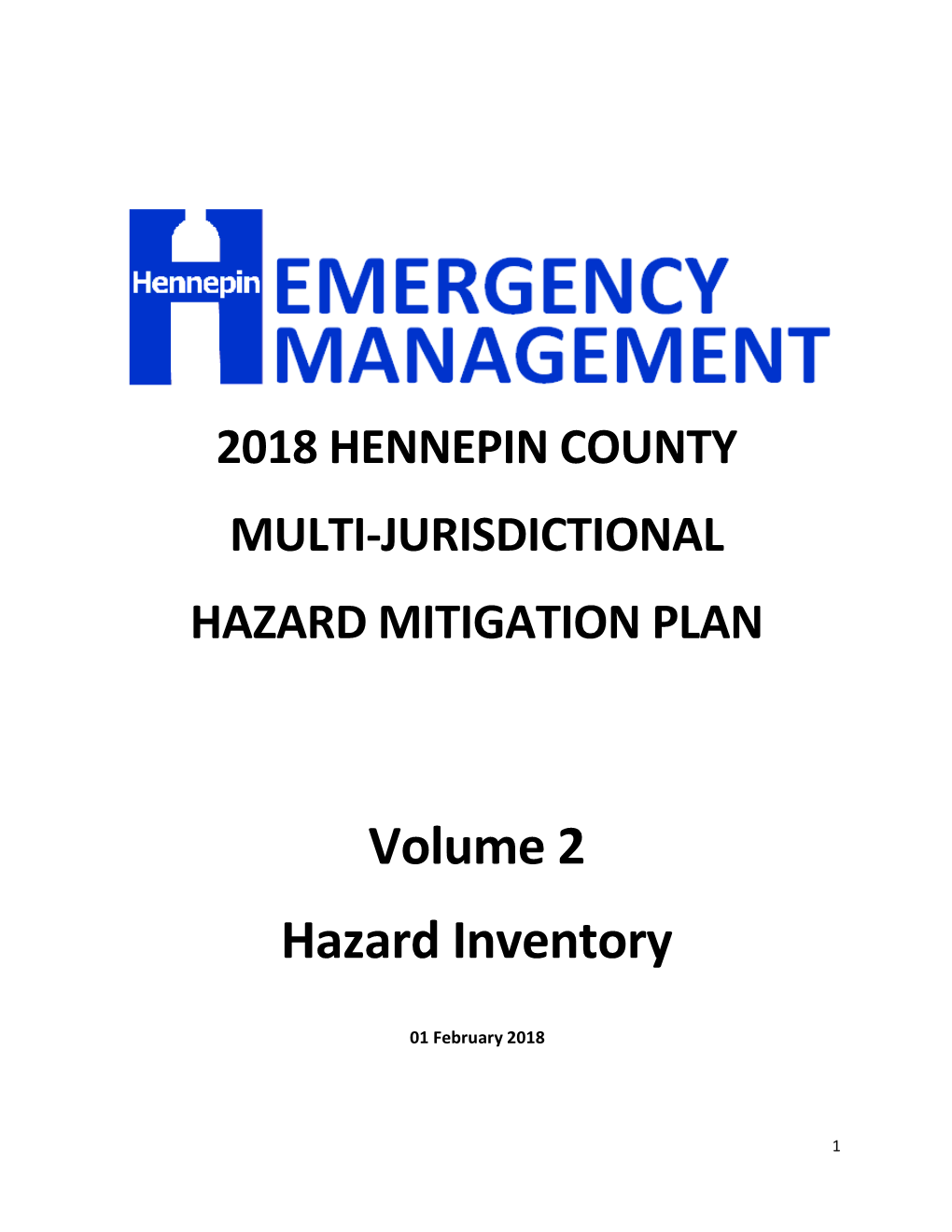 2018 HENNEPIN COUNTY Hazard Mitigation Plan 2018 Volume 2