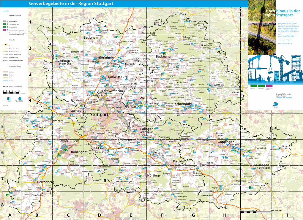 Gewerbegebiete in Der Region Stuttgart a 8 7 6 5 4 3 2 1