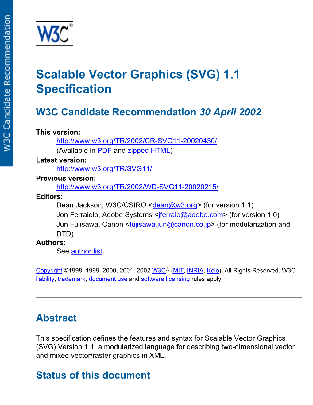 SVG) 1.1 Specification