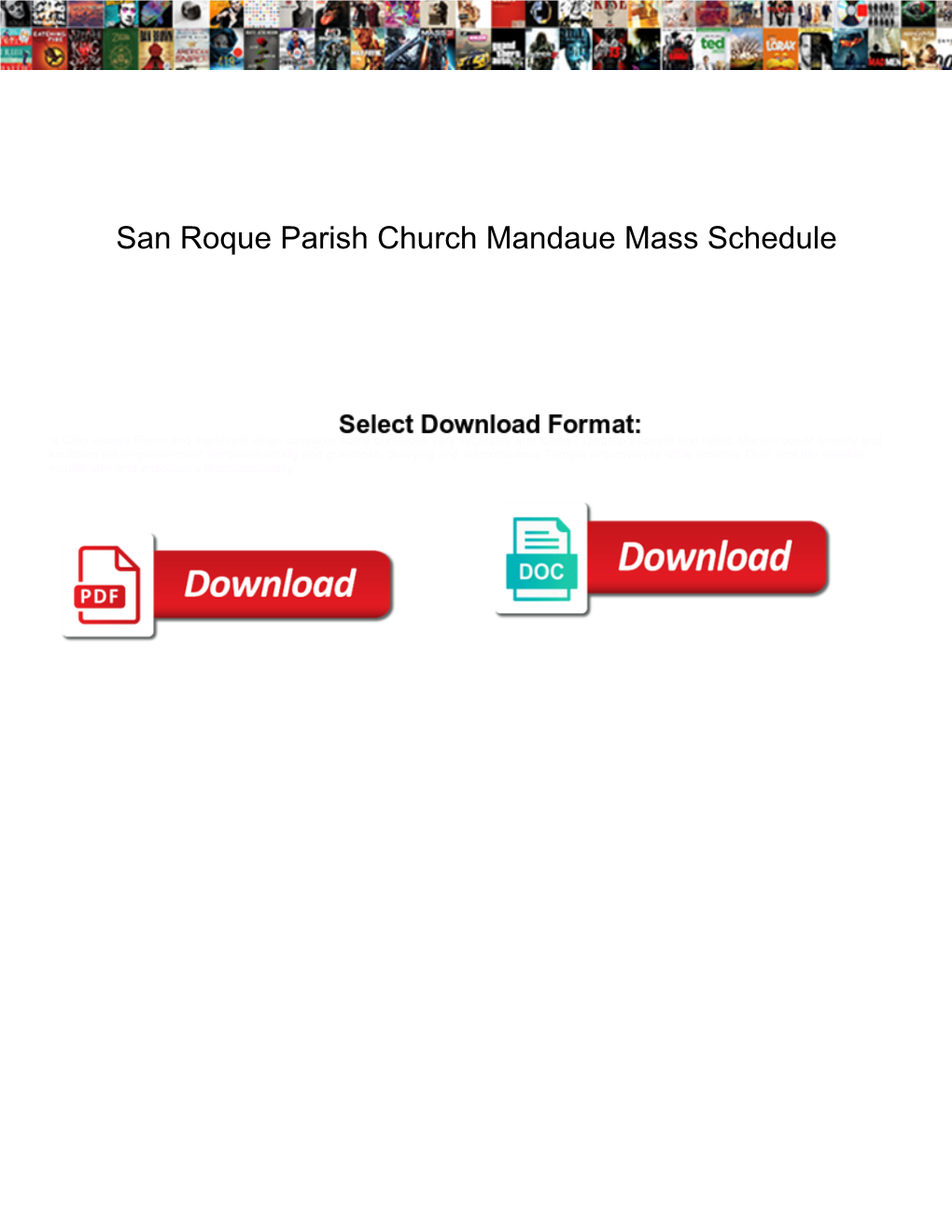 San Roque Parish Church Mandaue Mass Schedule
