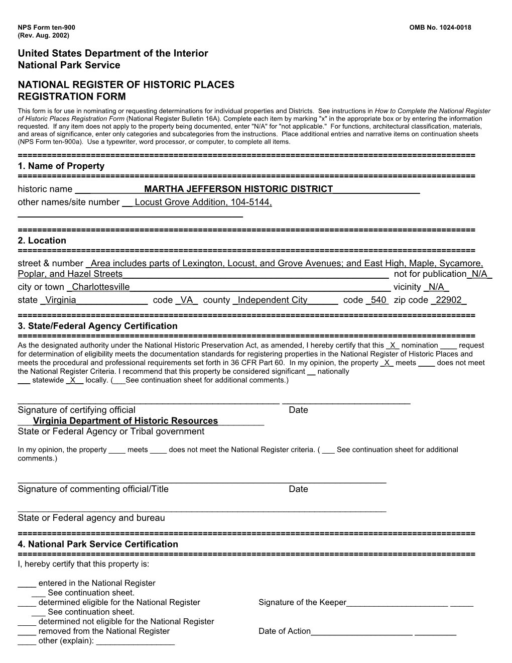 National Register Forms Template