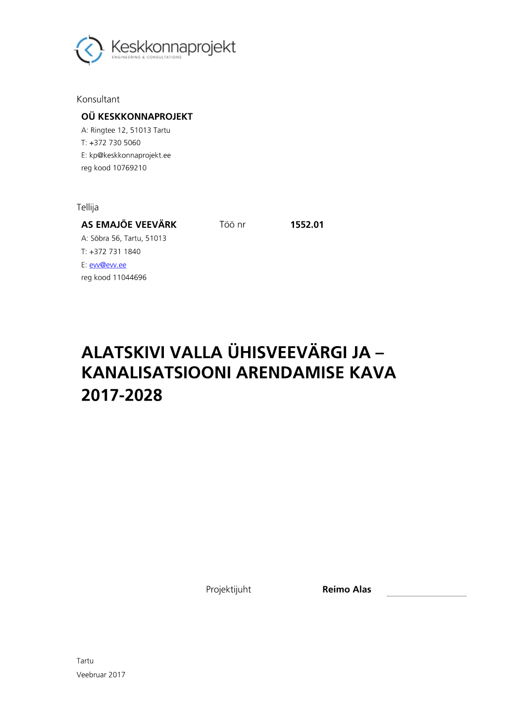 Alatskivi Valla ÜVK 2017-2028