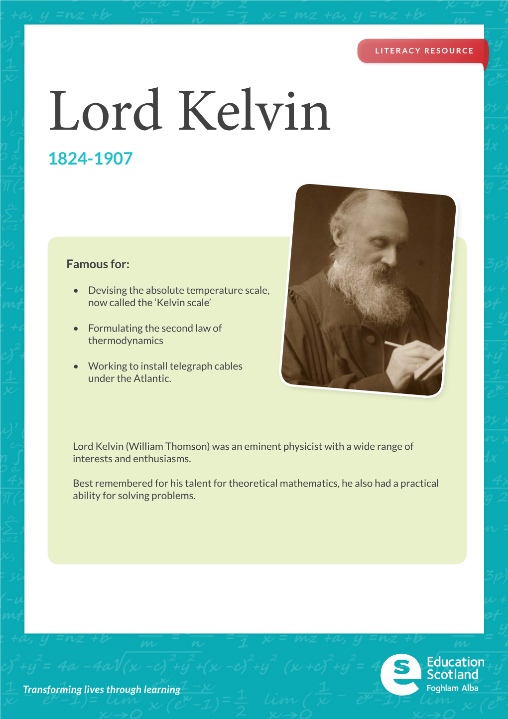 Lord Kelvin 1824-1907