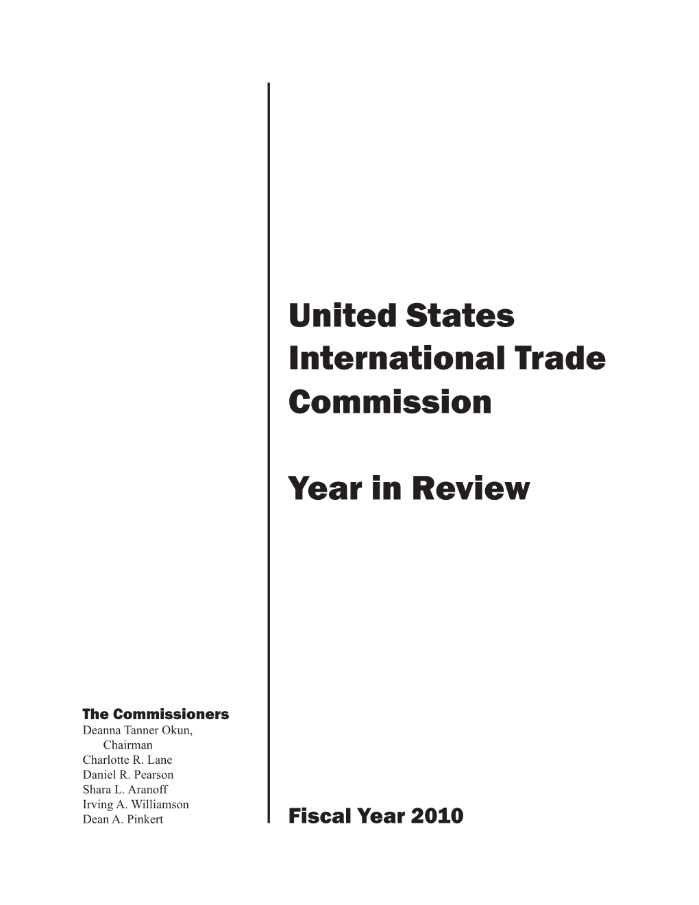 United States International Trade Commission Year in Review