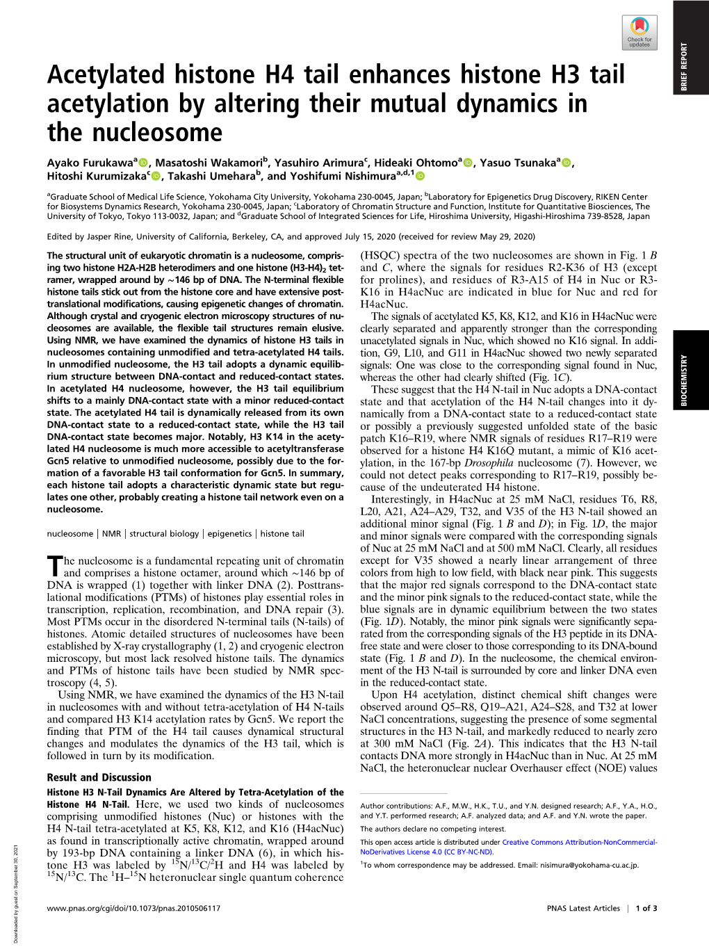 Acetylated Histone H4 Tail Enhances Histone H3 Tail Acetylation by Altering Their Mutual Dynamics in the Nucleosome