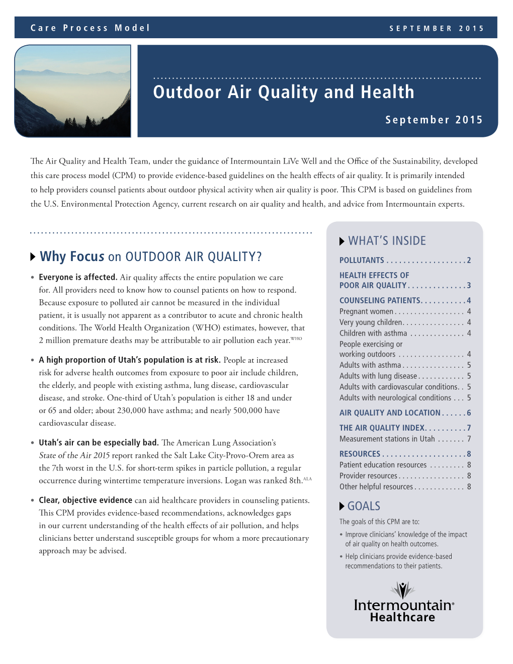 Outdoor Air Quality and Health