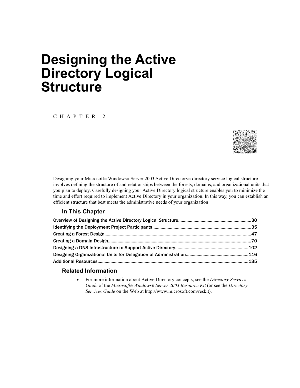 05 CHAPTER 2 Designing the Active Directory Logical Structure