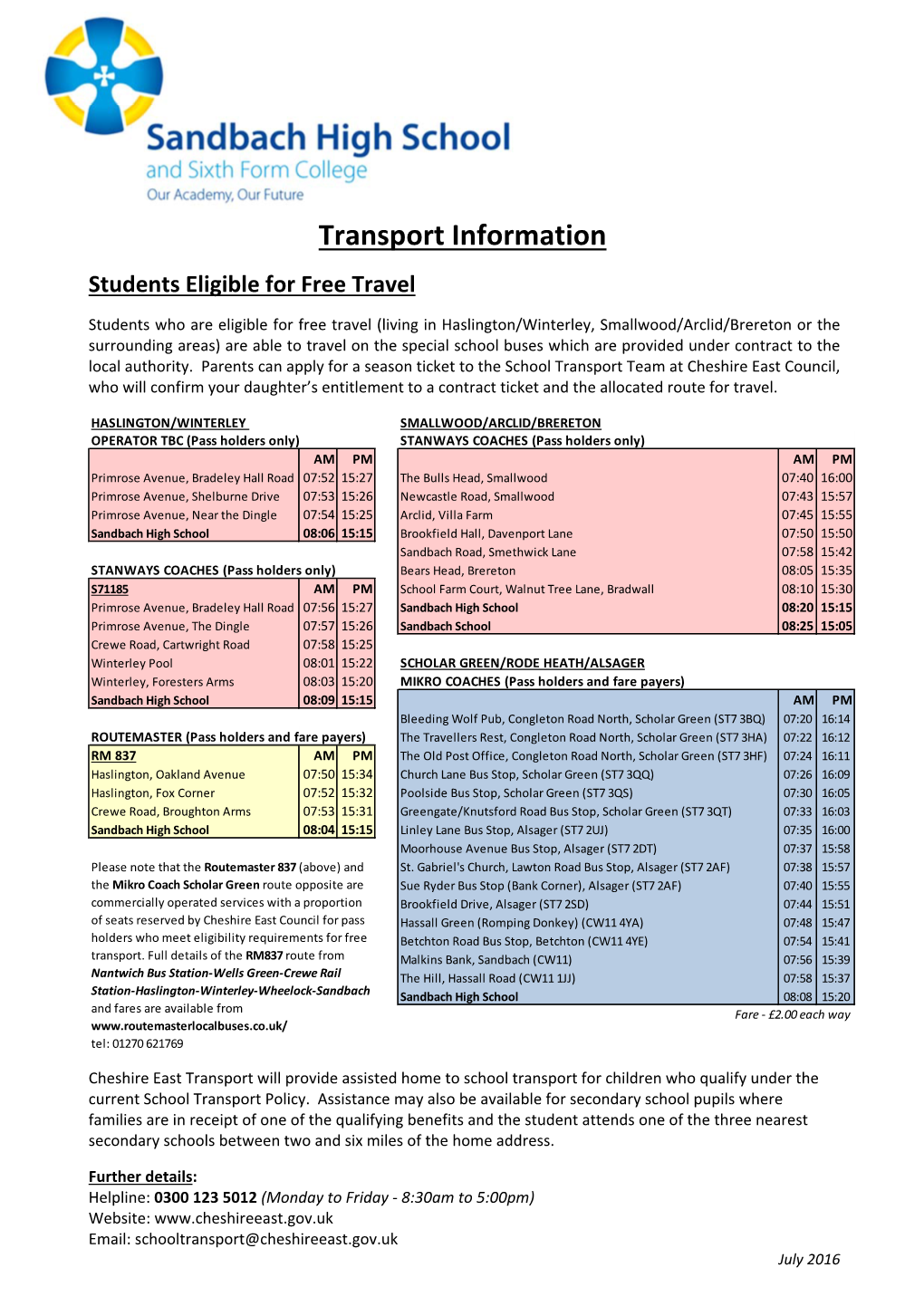 Transport Information