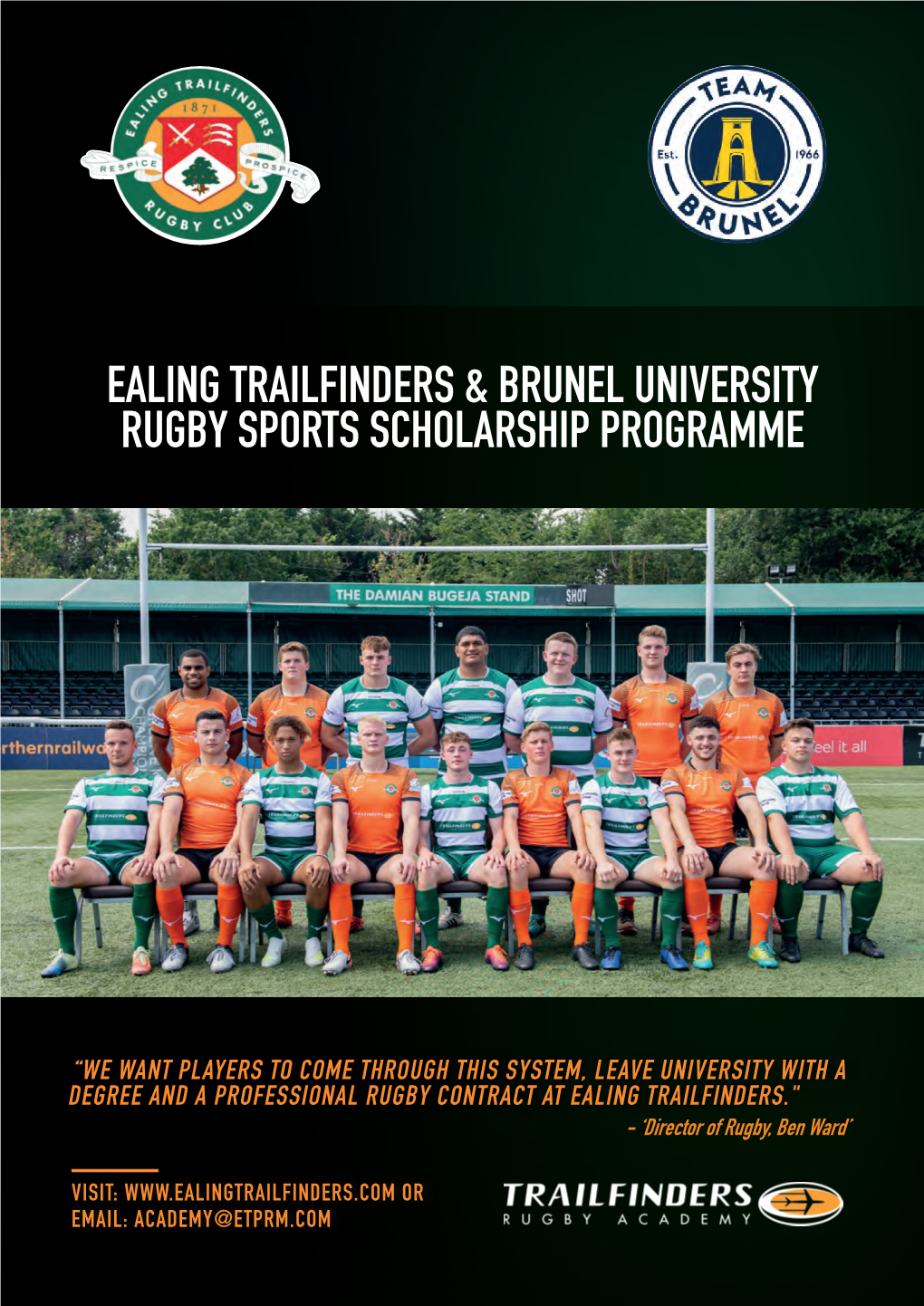 Ealing Trailfinders & Brunel University Rugby Sports Scholarship Programme