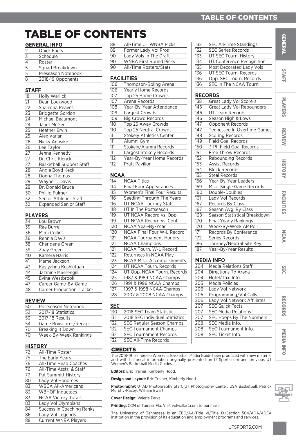 Table of Contents