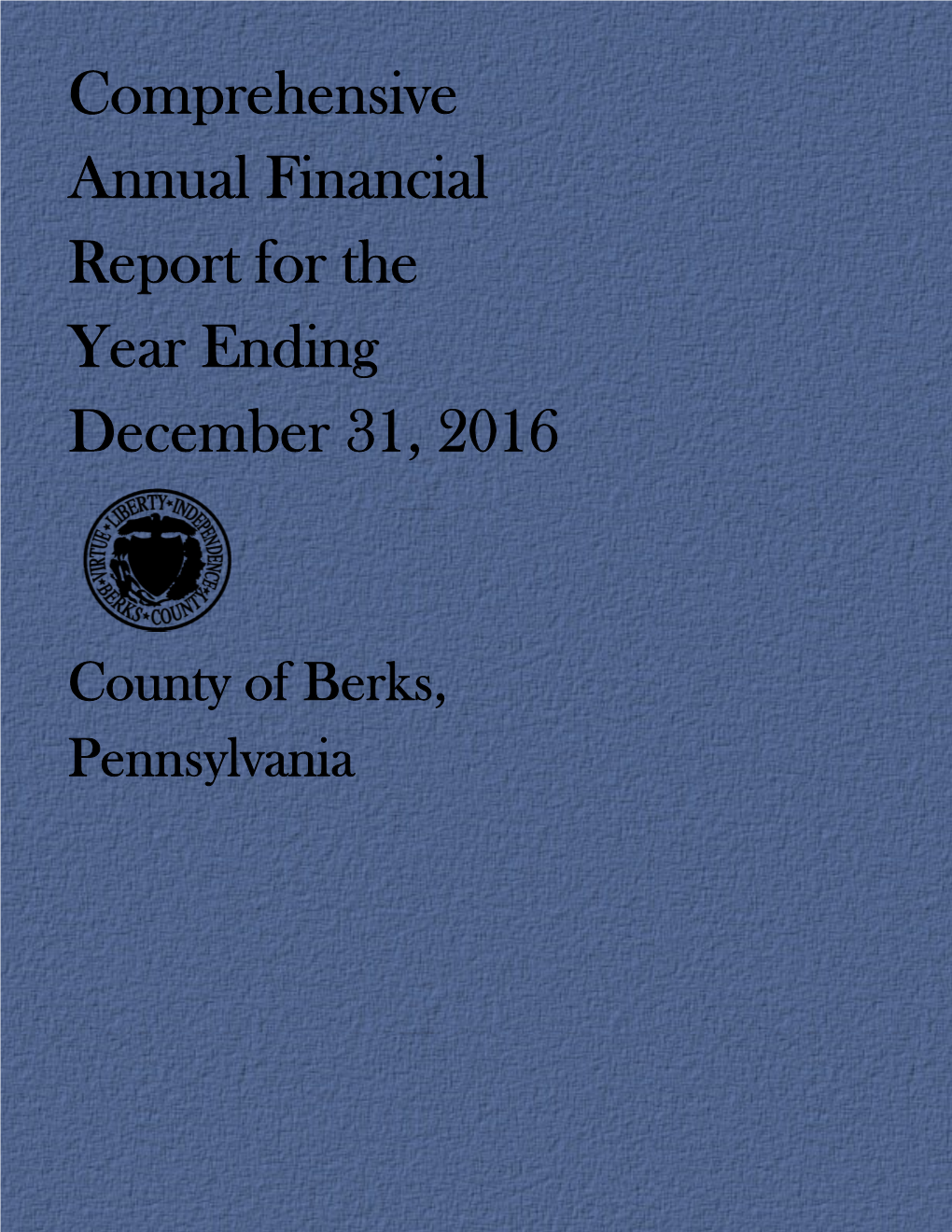 2016 Comprehensive Annual Financial Report (CAFR)