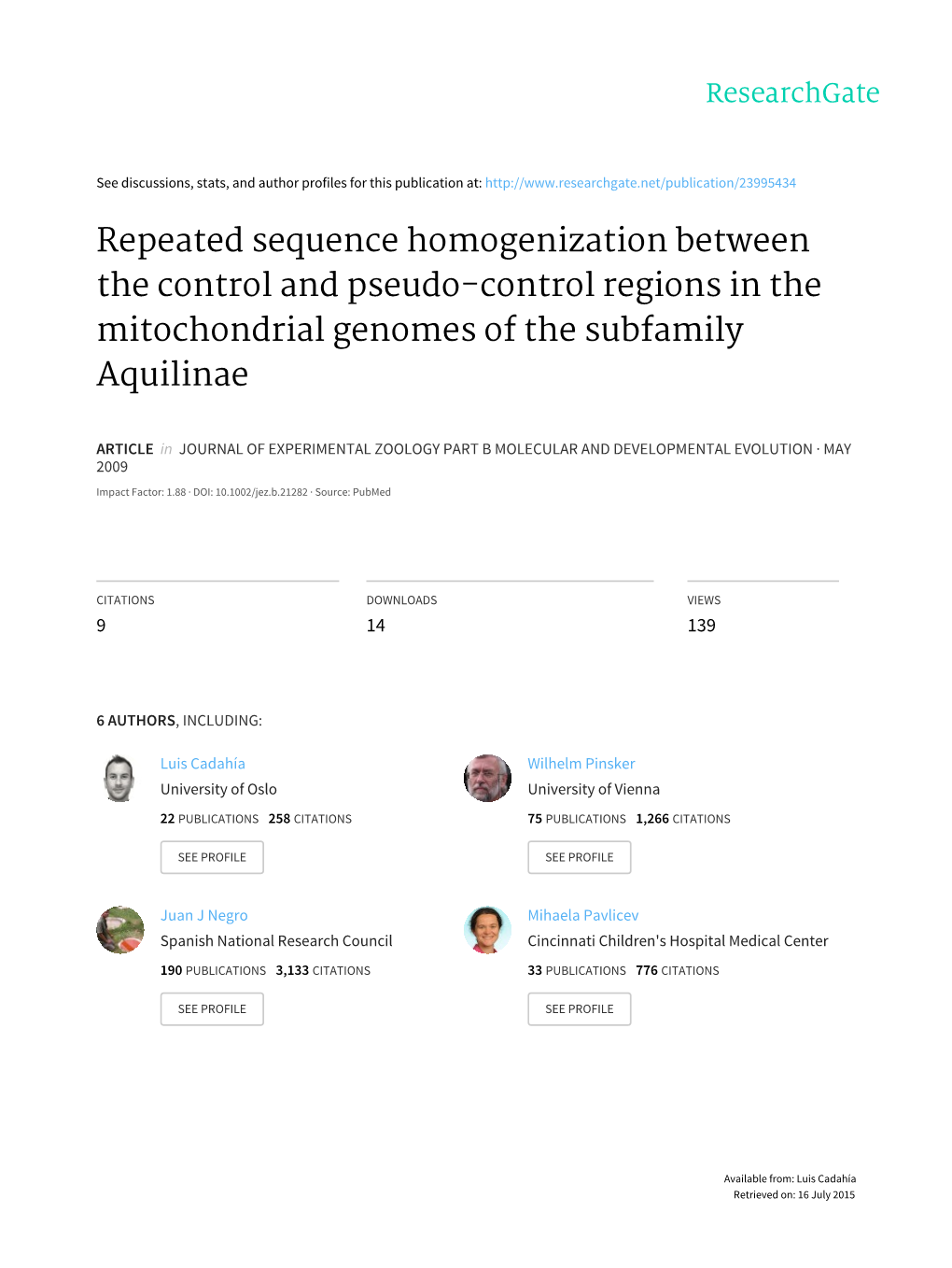 Repeated Sequence Homogenization Between the Control and Pseudo-Control Regions in the Mitochondrial Genomes of the Subfamily Aquilinae