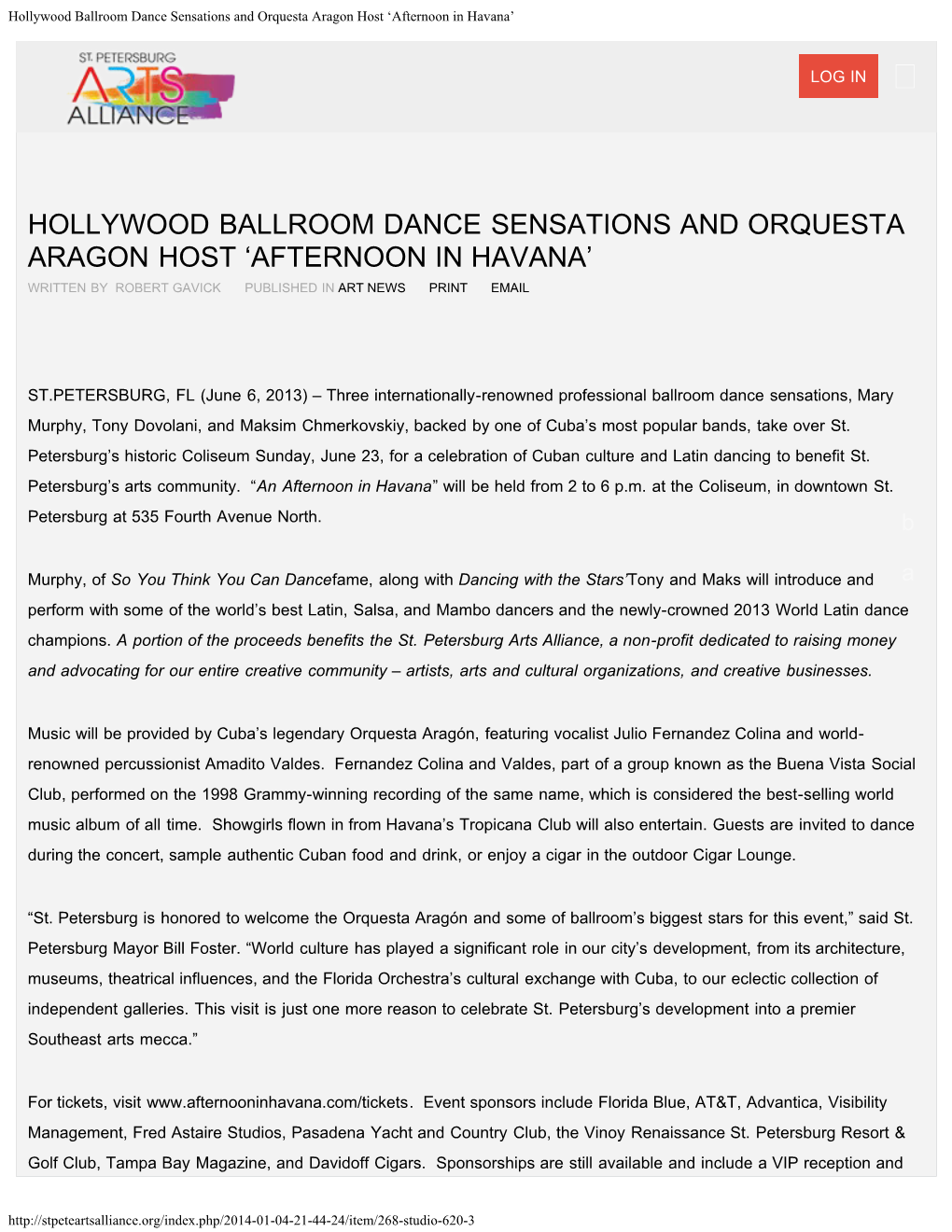 Hollywood Ballroom Dance Sensations and Orquesta Aragon Host ‘Afternoon in Havana’