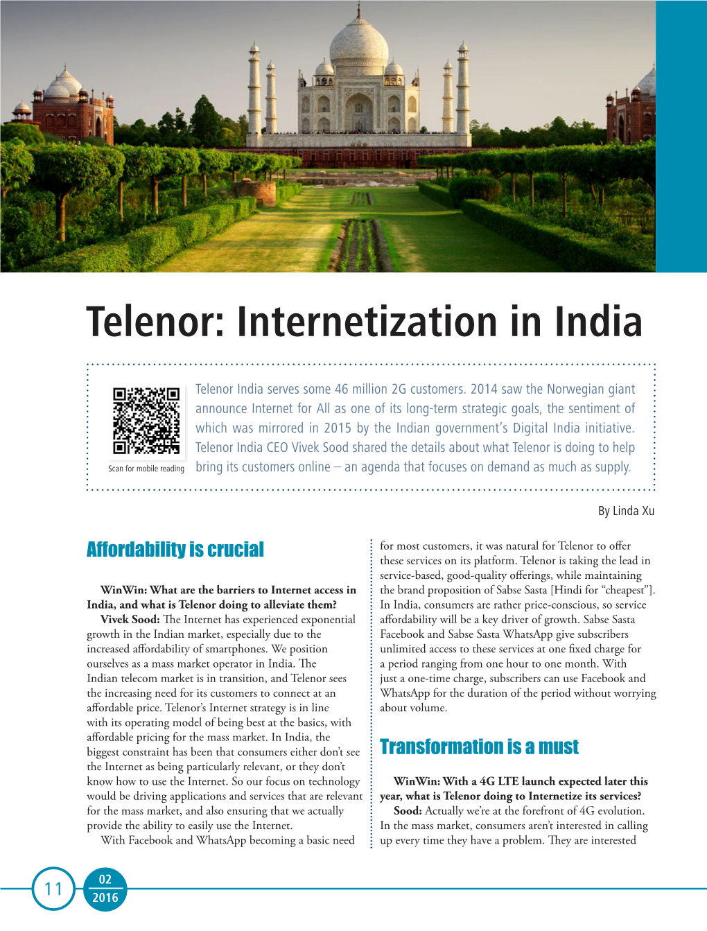 Telenor: Internetization in India