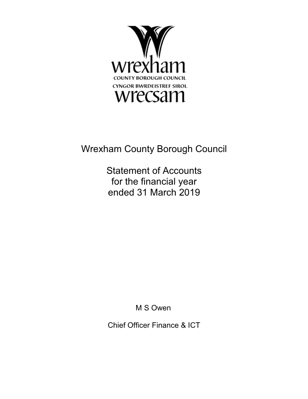 Wrexham County Borough Council Statement of Accounts for The