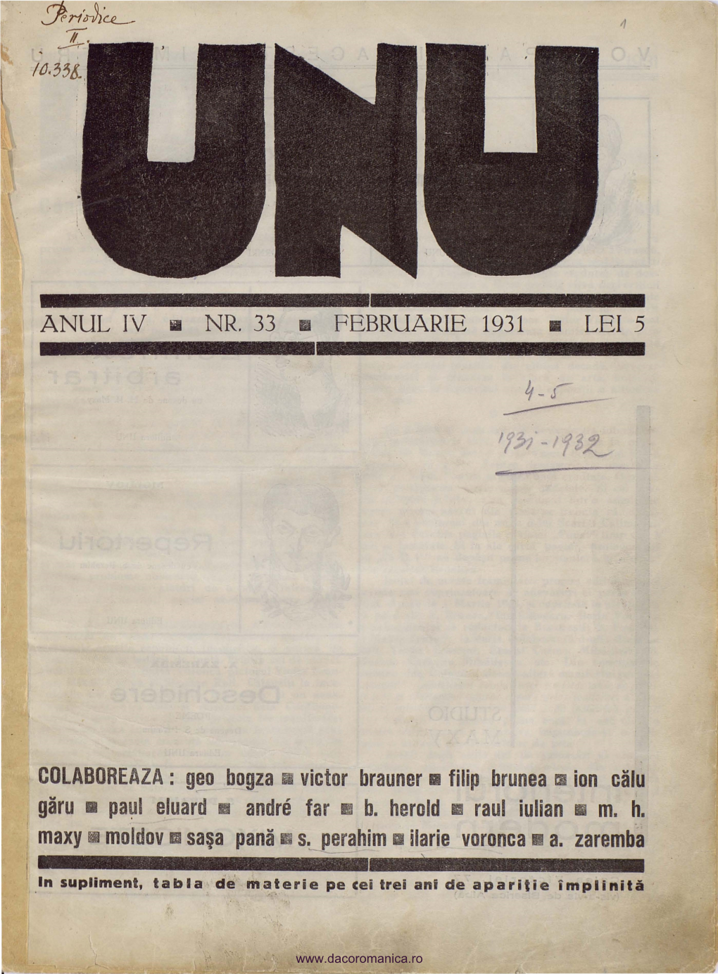 Gea Hogza Li Victor Brauner Filip Brun Ea Ion Călu Găru Pa~1 Eluard Andre Far ' B