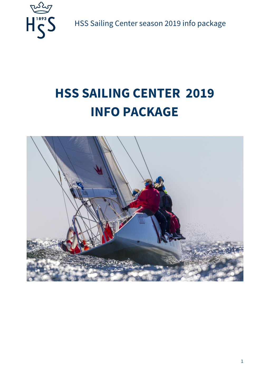 Hss Sailing Center 2019 Info Package