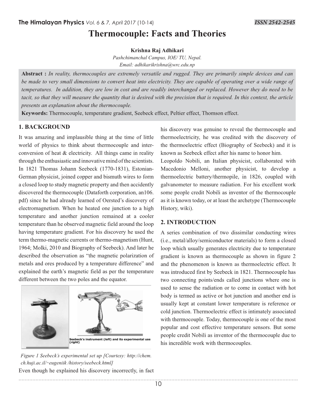 Thermocouple: Facts and Theories