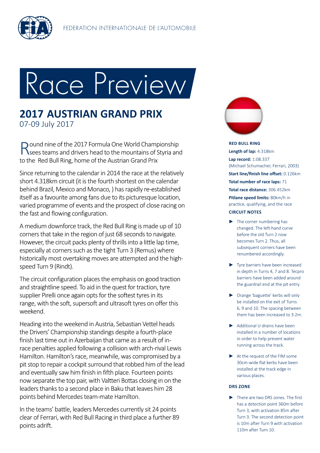 2017 AUSTRIAN GRAND PRIX 07-09 July 2017