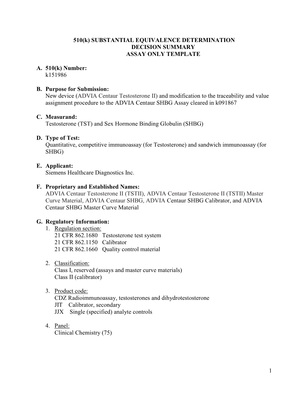 ADVIA Centaur Testosterone II (TSTII)