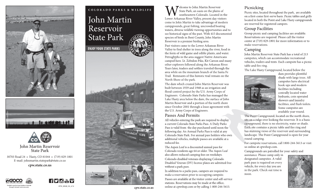 John Martin Reservoir Brochure And