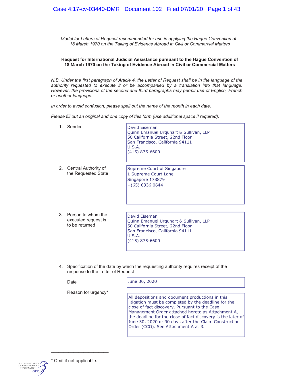 Case 4:17-Cv-03440-DMR Document 102 Filed 07/01/20 Page 1 of 43