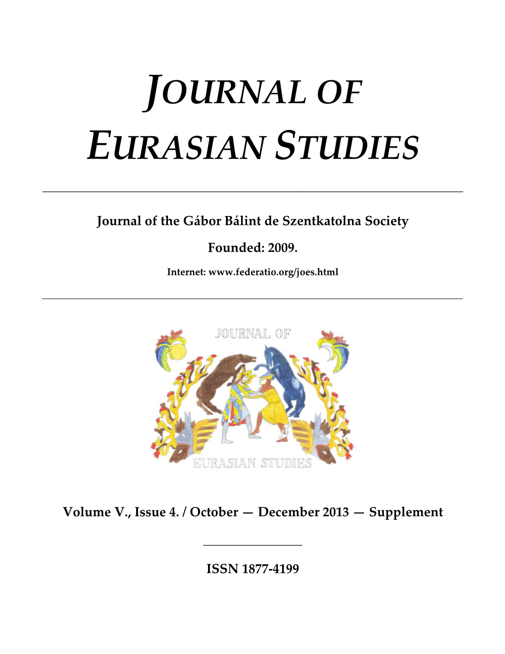 Journal of Eurasian Studies