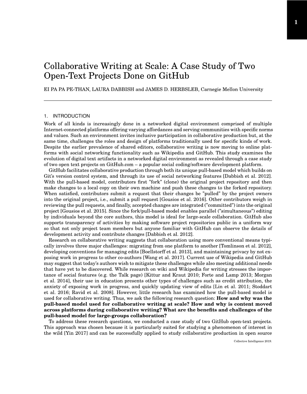 Collaborative Writing at Scale: a Case Study of Two Open-Text Projects Done on Github