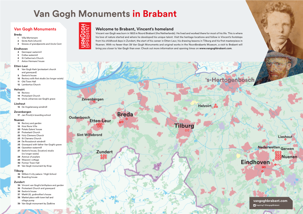 Van Gogh Monuments in Brabant