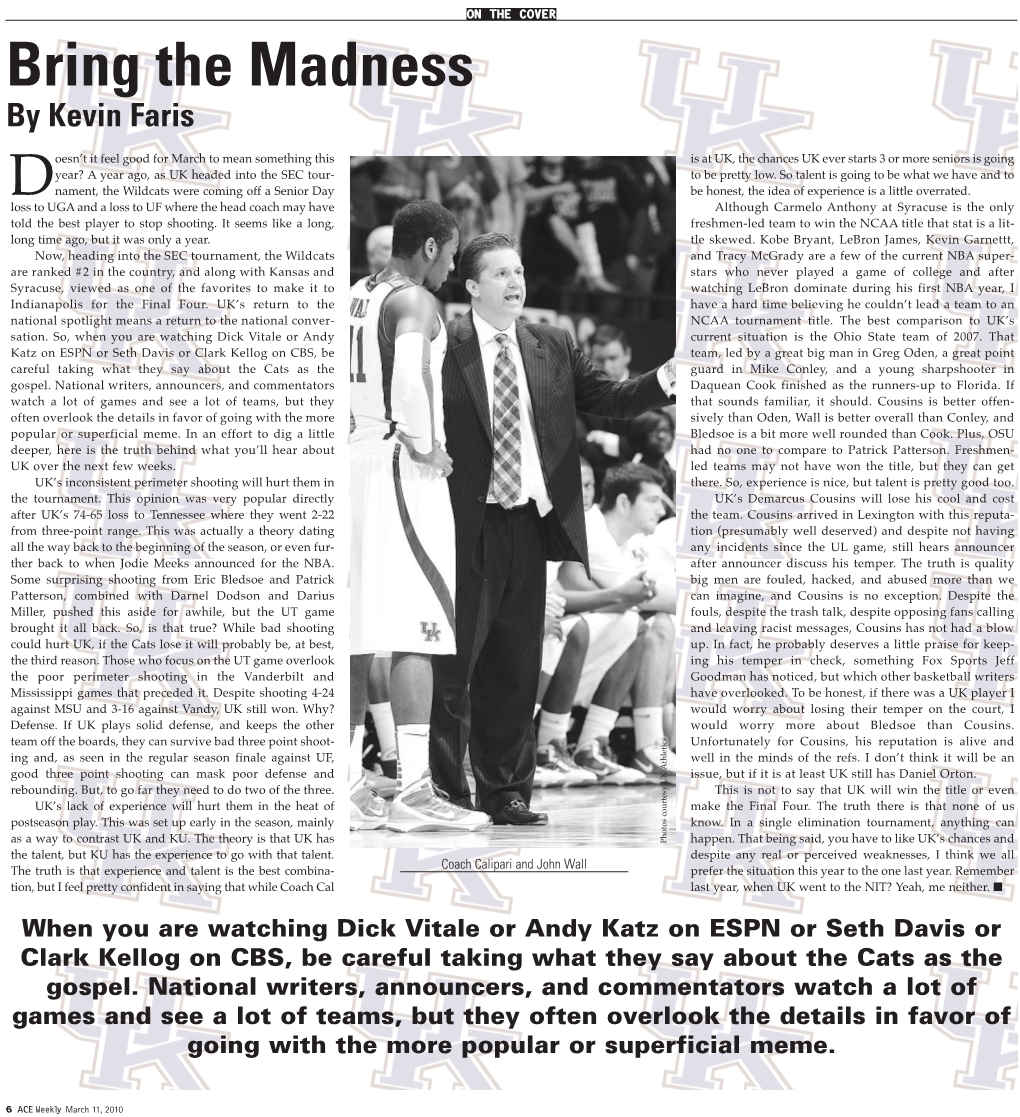 View PDF “The Calipari Era”