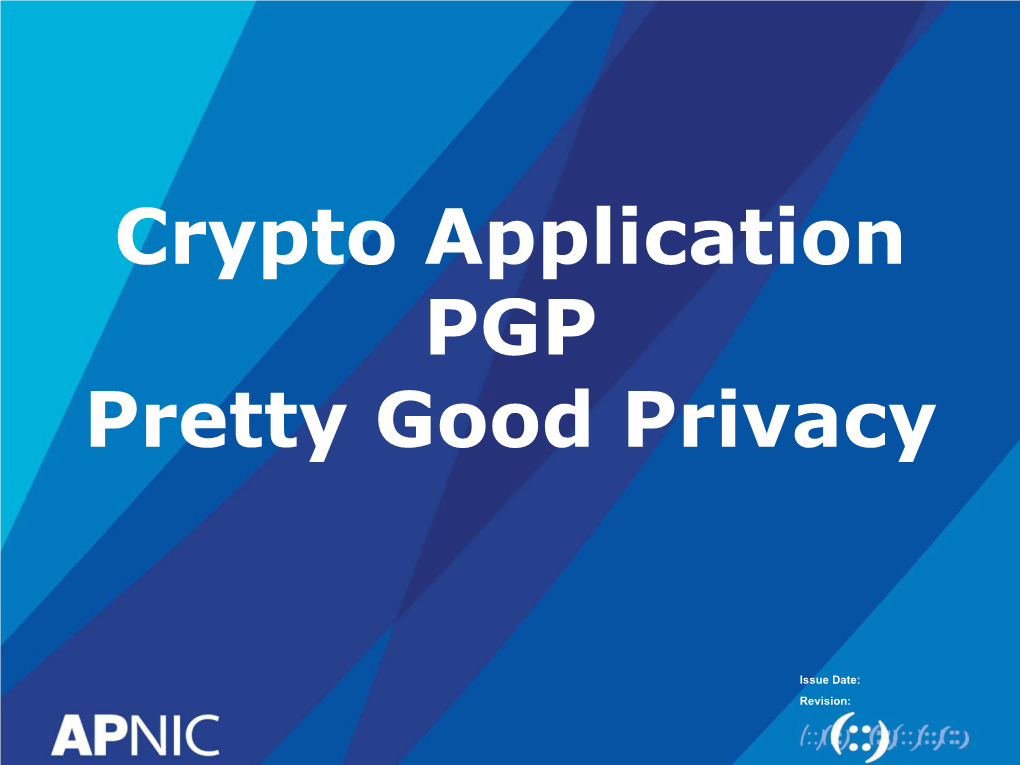 PGP Pretty Good Privacy