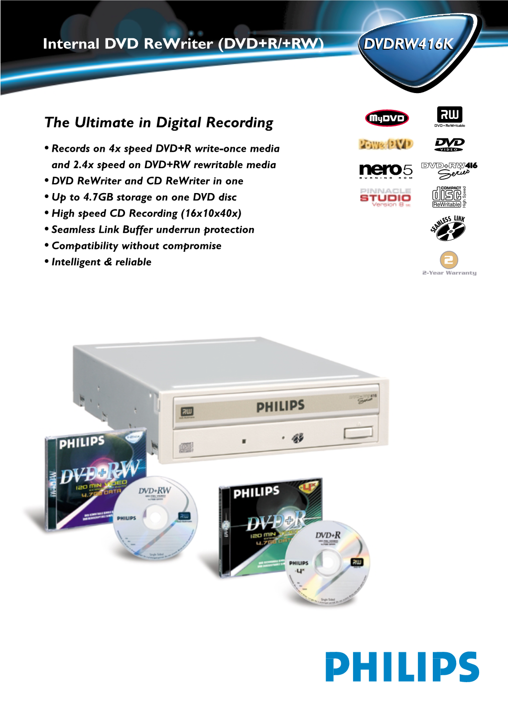 (DVD+R/+RW) the Ultimate in Digital Recording DVDRW416K