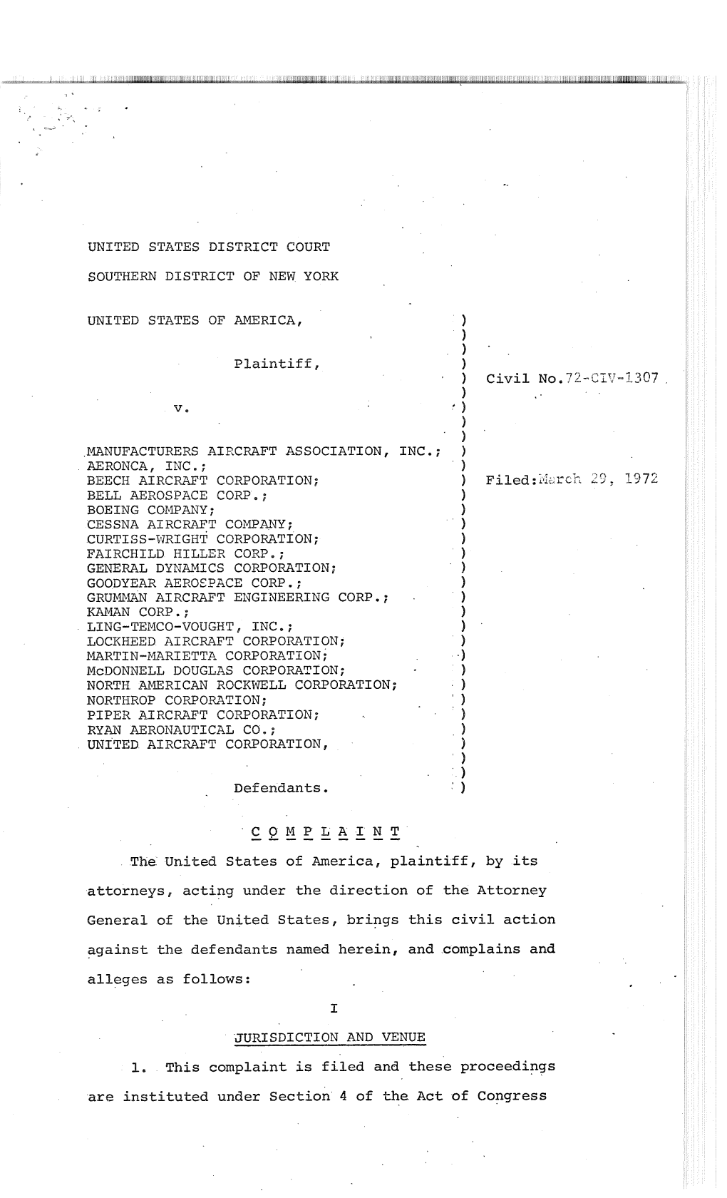 US V. Manufacturers Aircraft Association