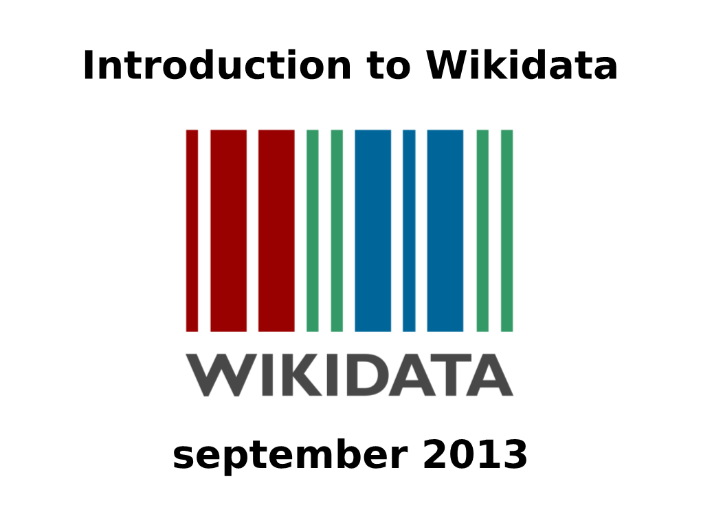 Introduction Do Wikidata