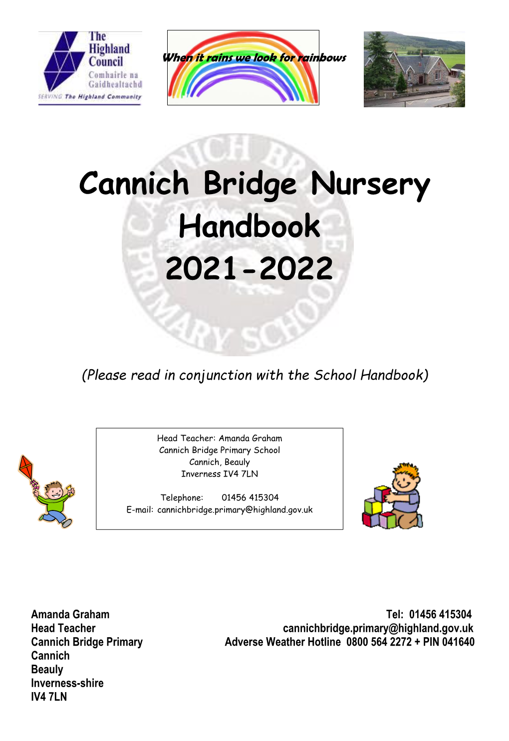 Cannich Bridge Nursery Handbook 2021-2022