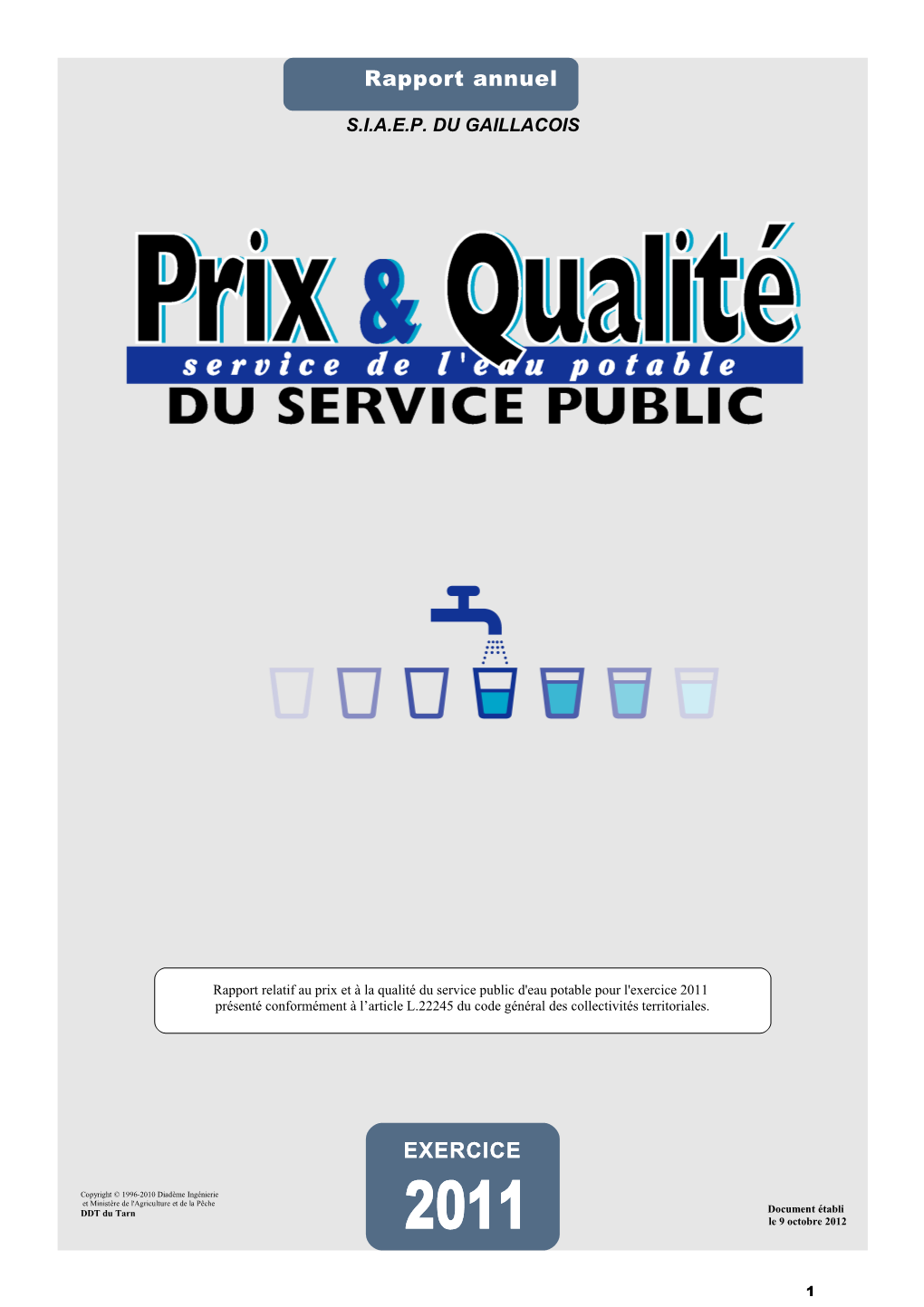 Rapport Sur Le Prix Et La Qualité Du Service