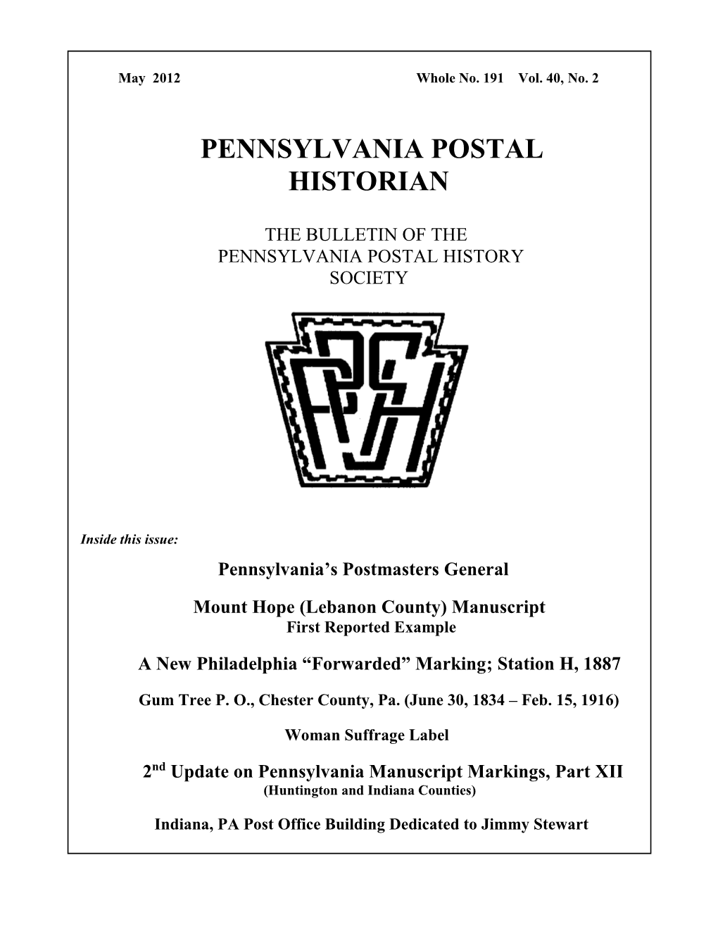 Pennsylvania Postal Historian