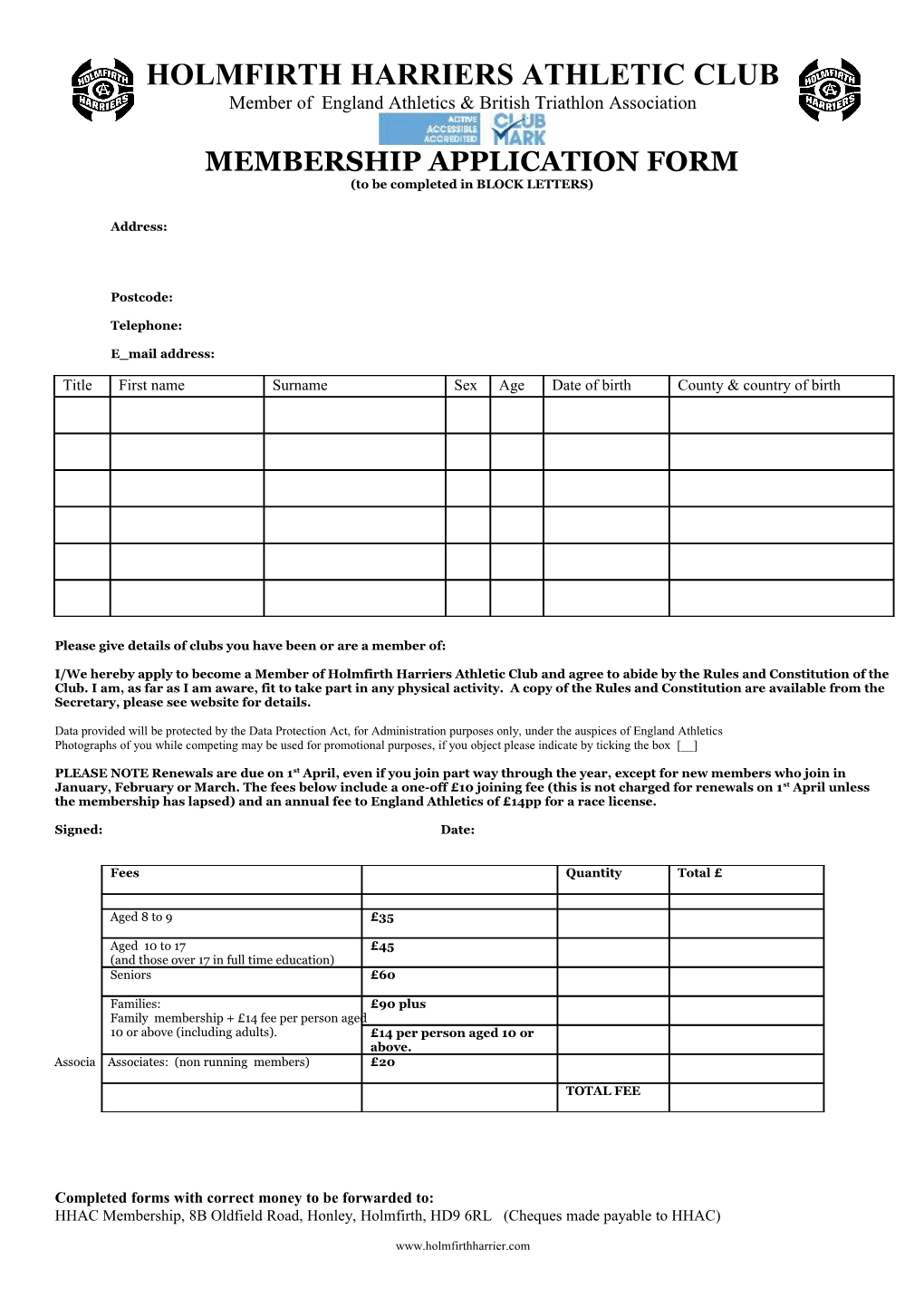 Holmfirth Harriers Athletic Club