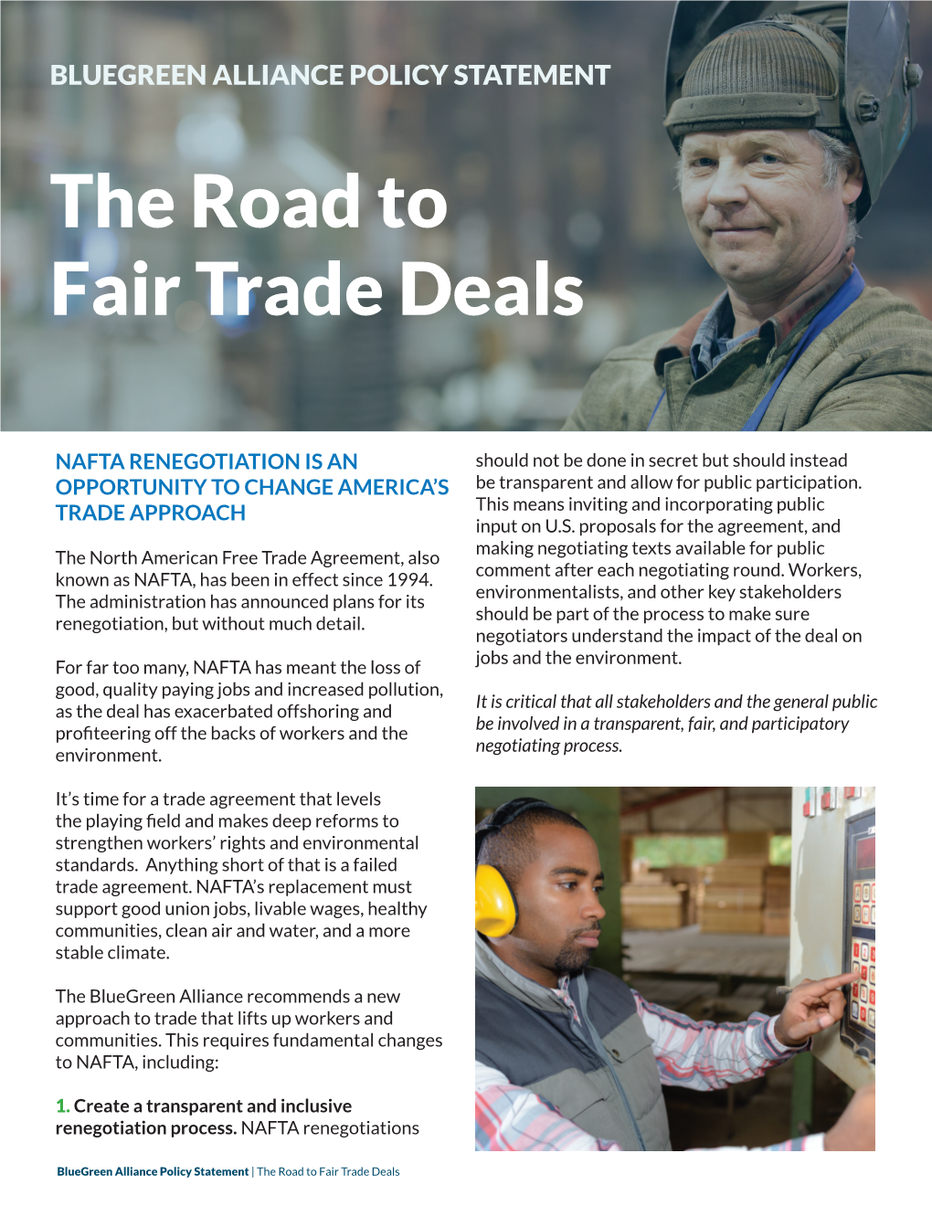 The Road to Fair Trade Deals