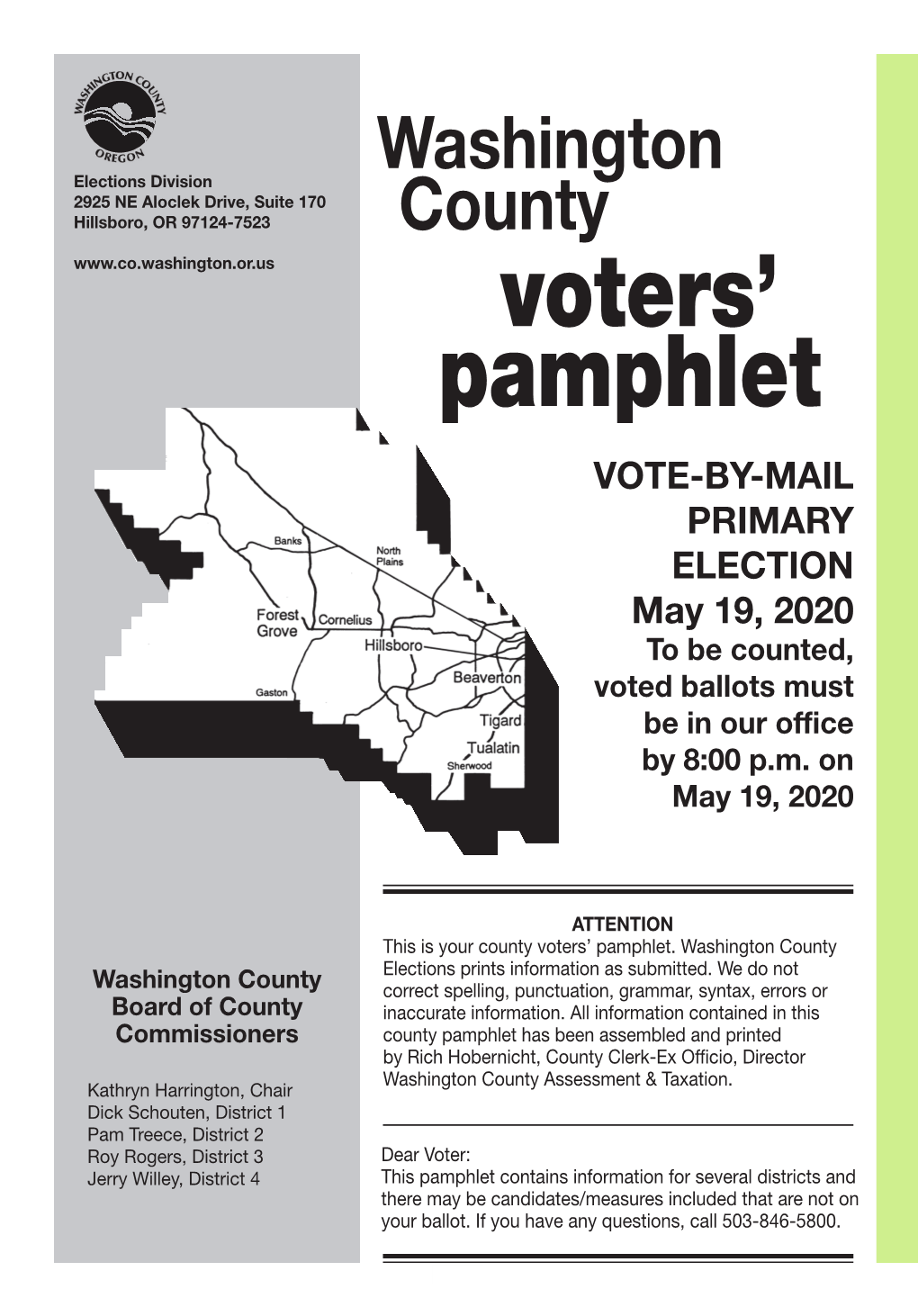 Washington County Voters Pamphlet