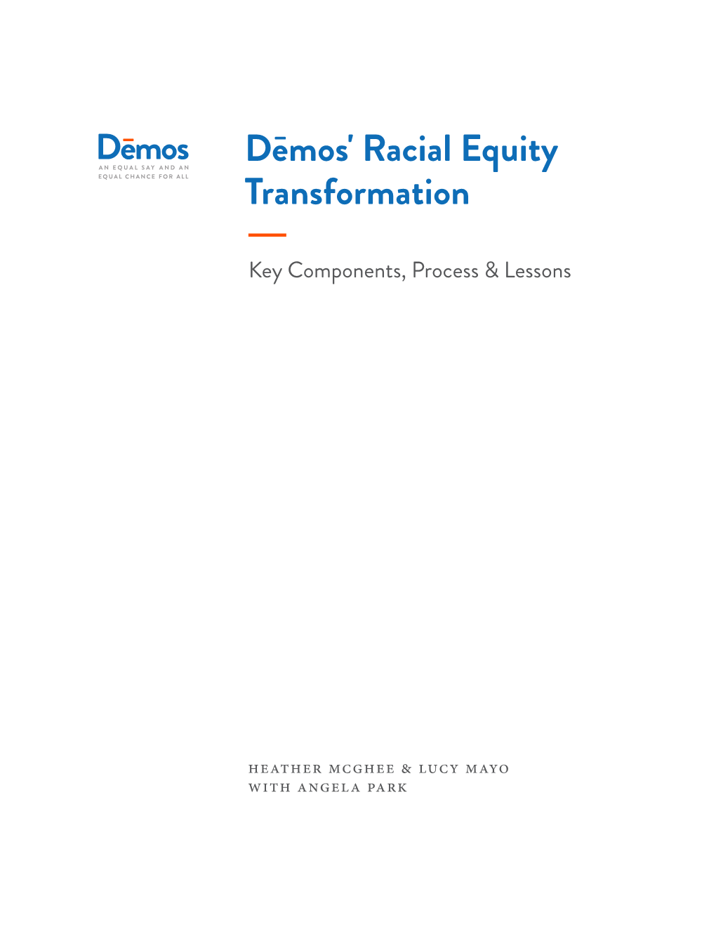 Dēmos' Racial Equity Transformation