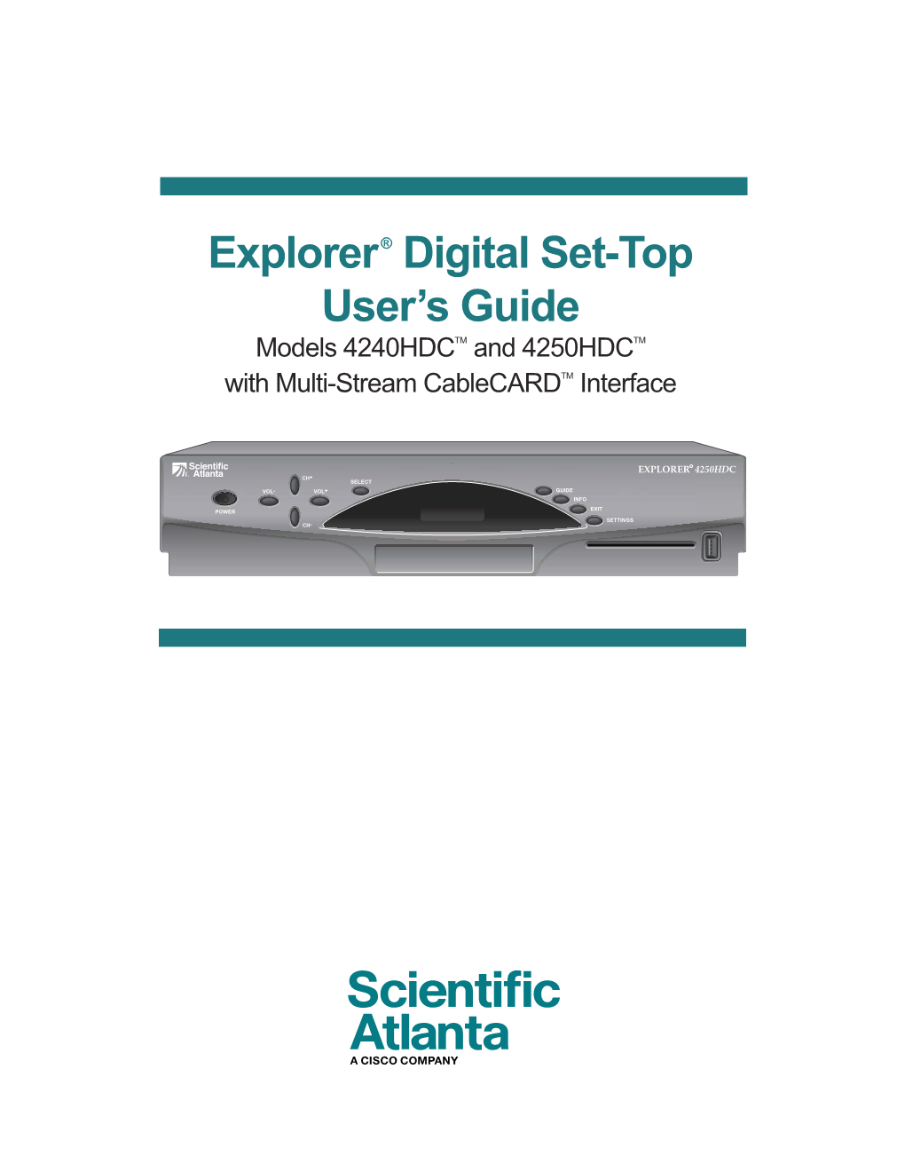 Explorer® Digital Set-Top User's Guide
