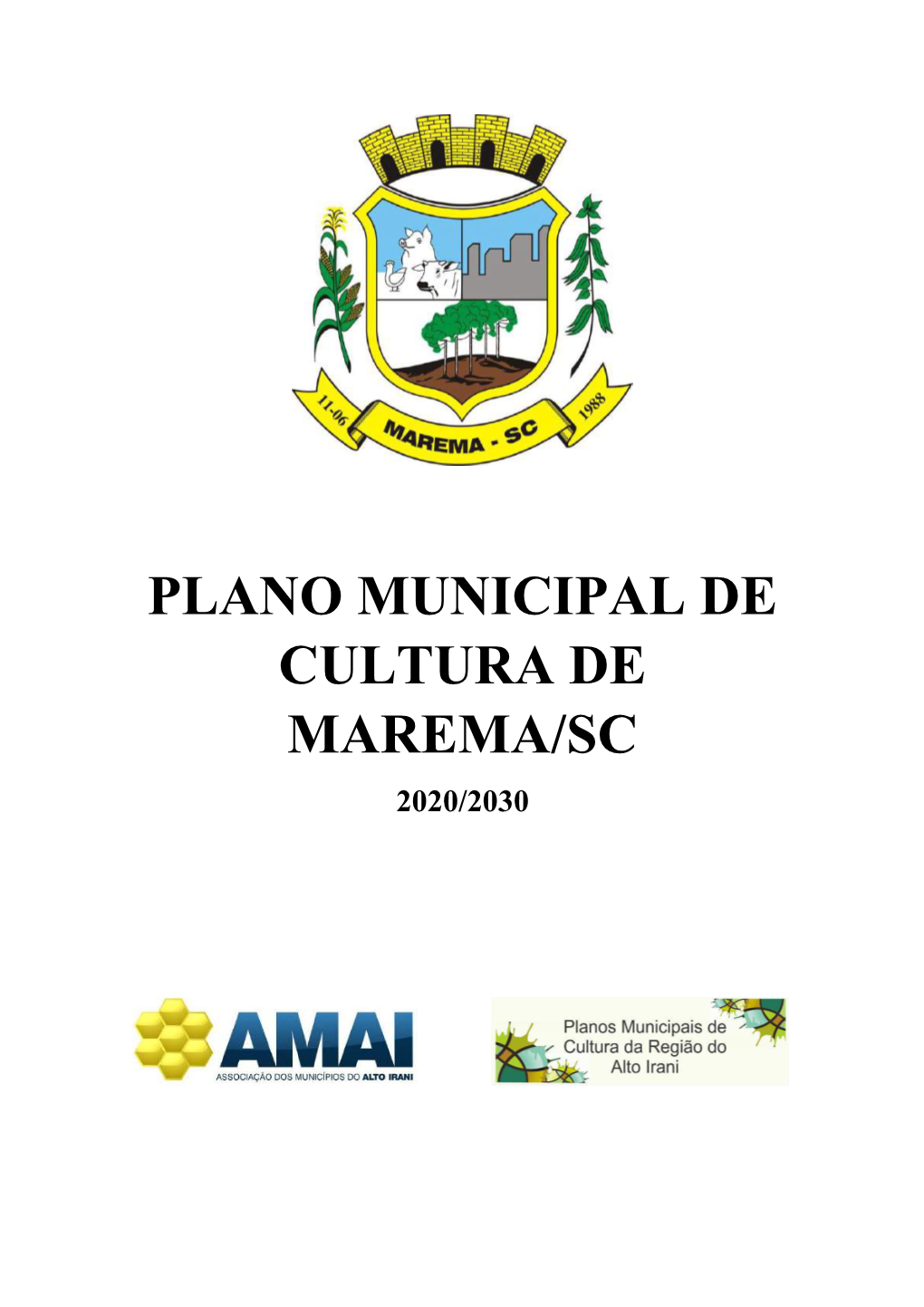 Plano Municipal De Cultura De Marema/Sc 2020/2030