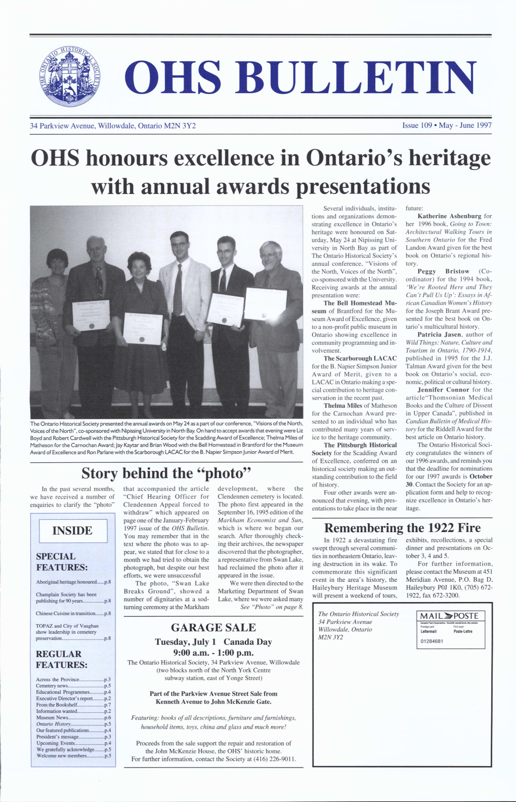 Ohs Bulletin 109 1997