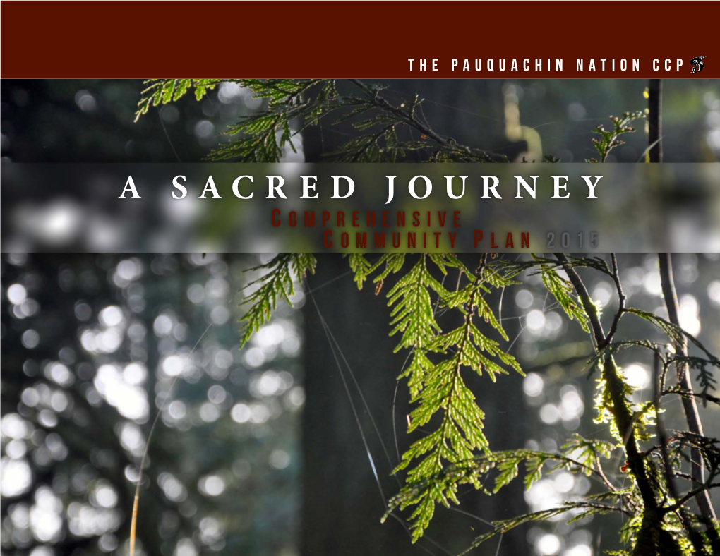 A SACRED JOURNEY C OMPREHENSIVE C OMMUNITY P LAN 2015 a LETTER from CHIEF and Council