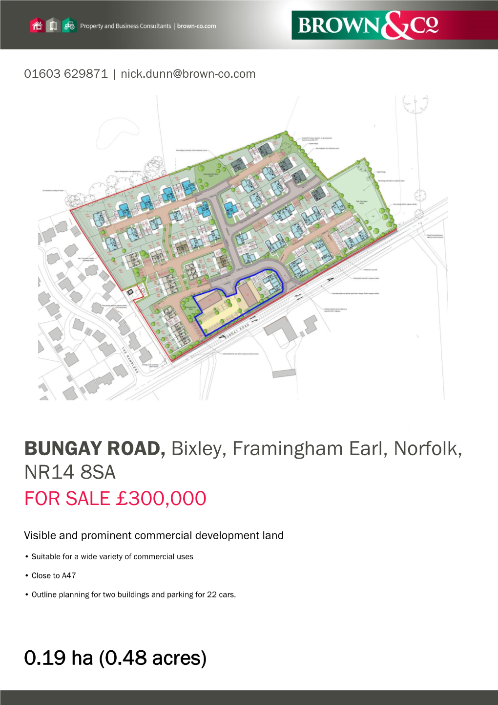 BUNGAY ROAD, Bixley, Framingham Earl, Norfolk, NR14 8SA for SALE £300,000 0.19 Ha (0.48 Acres)