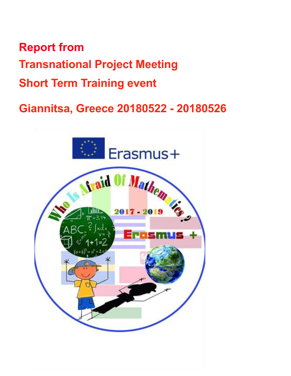 Transnational Project Meeting Short Term Training Event Giannitsa